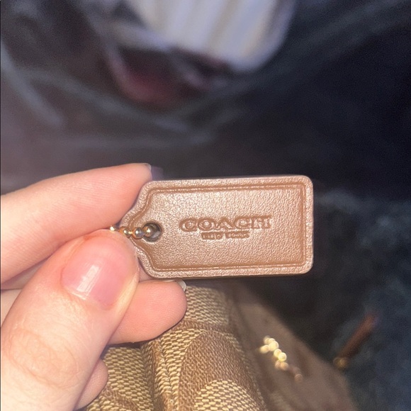 Coach Brown Signature Wristlet - Picture 2 of 6